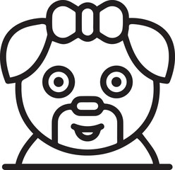 Dog icon symbol vector image illustration
