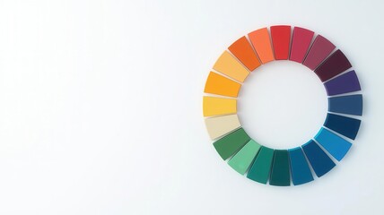 Obraz premium Circular diagram showing different aspects of conceptual design Visual Style, Material Choice, Usability, and Functionality, structured and visual, 3D illustration