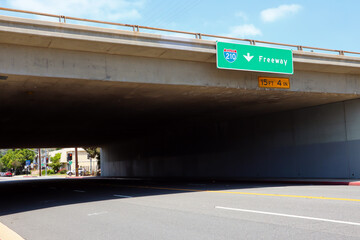 Los Angeles, California: Freeway Interstate 210 (The Foothill Freeway) Entrance sign