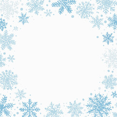 Snowflakes winter frame- border.