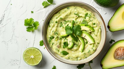 Delicious Guacamole Dip with Cilantro and Lime