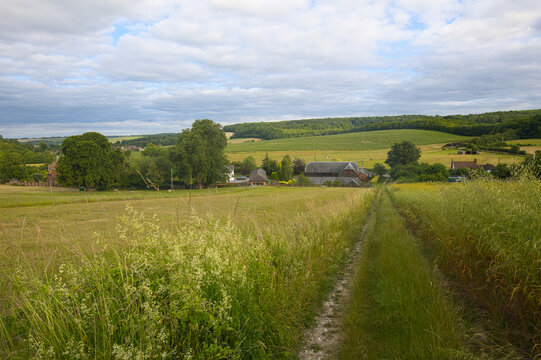 Rural landscape at Cuxton near Rochester in England.