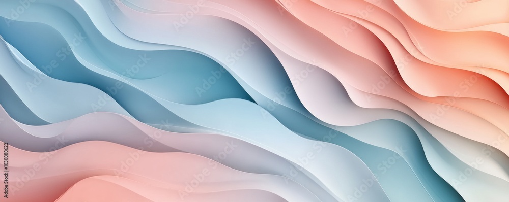 Poster smooth and elegant gradient color waves forming an abstract background, perfect for websites, presen