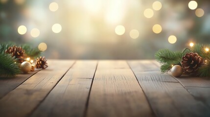 Christmas Background with Tree and gift box. space for text. banner