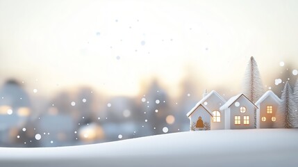 Fototapeta premium Christmas Background with Tree and gift box. space for text. banner