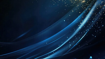 modern blue dark background with lines and glitter. 