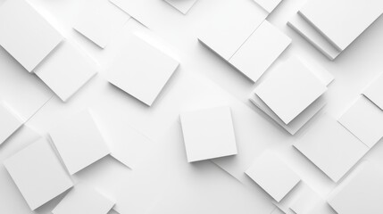 Obraz premium Abstract Geometric Pattern of White Papers
