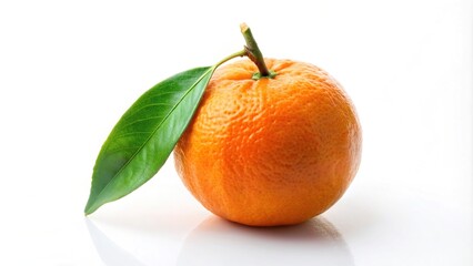 Fresh organic tangelo on white background.