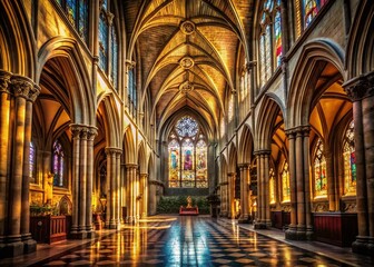 Fototapeta premium Silhouette of Stunning Cathedral Interior in London - Architectural Photography