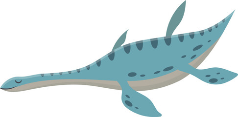 Fototapeta premium Majestic plesiosaur gracefully gliding through the ocean, showcasing ancient beauty and prehistoric wildlife.