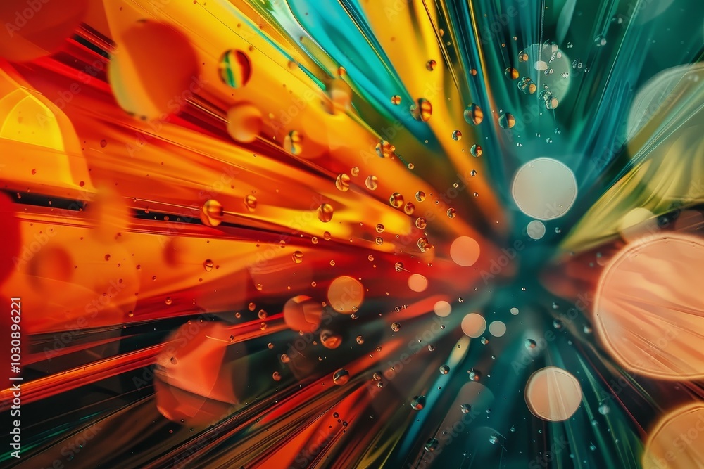 Poster an abstract representation of pay per click advertising ,a mesmerizing display of abstract light and