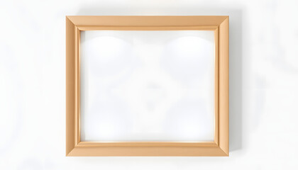 Picture frame mockup with a seahorse drawing isolated with white highlights, png