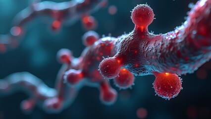 An image of a molecule under a microscope. International Week of Science and Peace