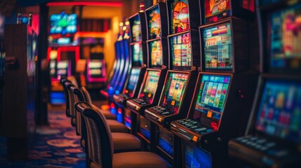 Naklejka premium Quantumthemed slot machine with dynamic symbols and bonus games