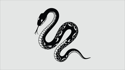 Snake logo, Animal Logo, Serpentine Shape Snake, Snake Vector, Snake Illustration