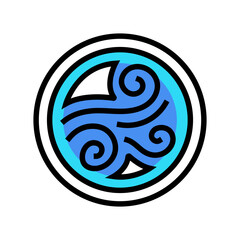 wind breeze acupuncture color icon vector. wind breeze acupuncture sign. isolated symbol illustration