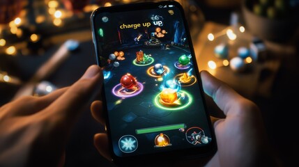 Luckcharging mobile game with spark collection system