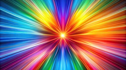 Fototapeta premium Chromatic abstract background with wide-angle perspective