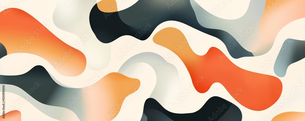 Poster modern abstract background featuring colorful fluid shapes with a contemporary color palette. perfec