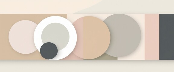 Sparse Shapes Banner with Blank Space
