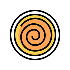 spiral acupuncture color icon vector. spiral acupuncture sign. isolated symbol illustration