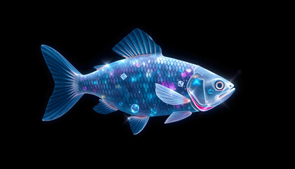 Fototapeta premium fish magic isolated with white highlights, png