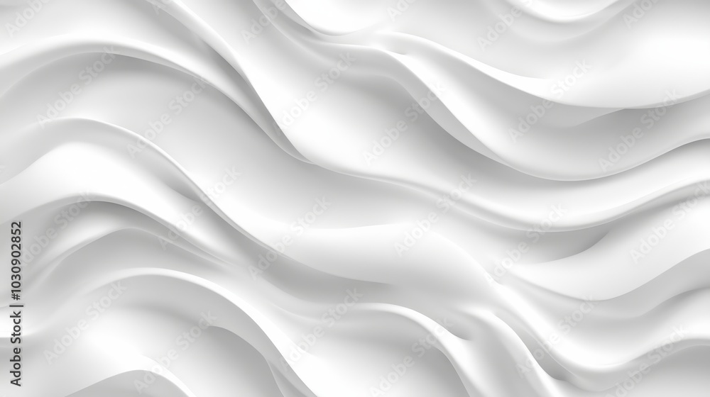 Poster Abstract white background with smooth lines creating a sense of elegance and movement, ideal for projects that require a clean and modern aesthetic