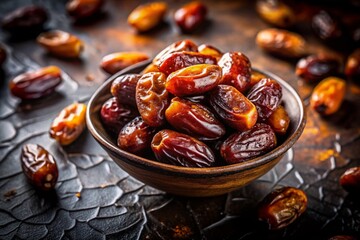 Fototapeta premium Sour Cola Flavored Dates in Low Light Photography - Sweet and Tangy Treats