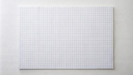 Close-up of white squared paper sheet texture.