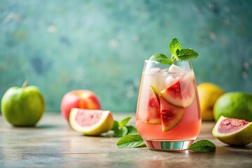 Fototapeta premium Fruity and refreshing guava sangria
