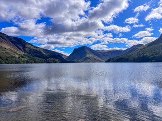 lake and mountains