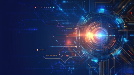 Obraz premium Technology background Tech wallpaper Digital High-tech Futuristic