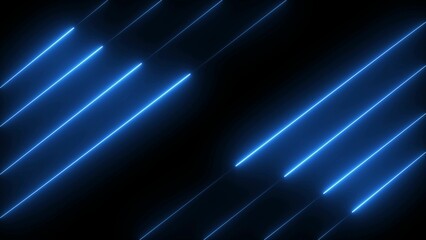 Colorful neon line on background. Abstract glowing rainbow color neon lines.