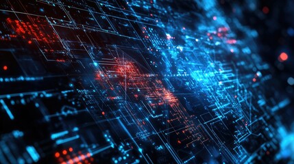 Fototapeta premium tech wallpapers, presentations, and branding, this background blends innovation with modern aesthetics