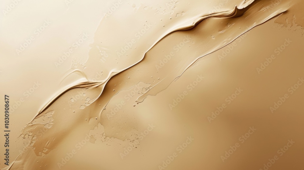 Poster beige fluid abstract texture with smooth lines and natural flow pattern.