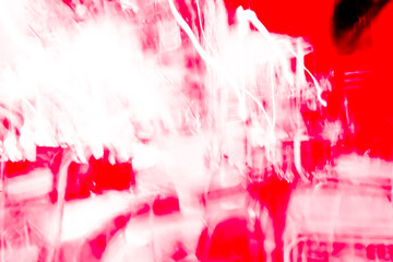 Red abstract background with white light stripes