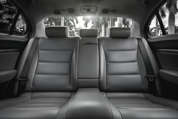 Empty backseat of car