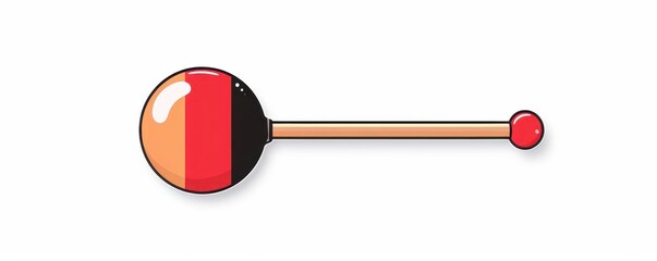 Obraz premium A maracas clipart, Latin music element, cartoon style, colorful, isolated on white background