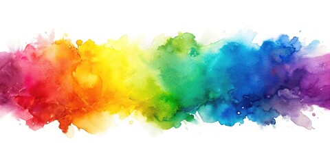 Colorful abstract watercolor stroke