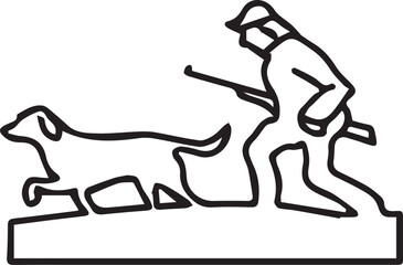 Dog icon symbol vector image illustration
