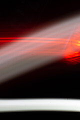Red abstract background with white light stripes
