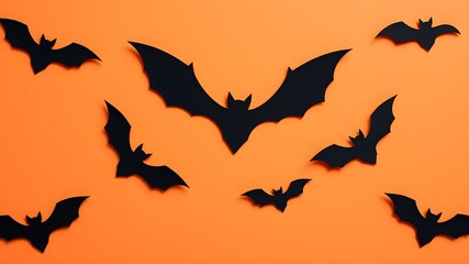 Naklejka premium halloween background with bats