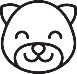 Dog icon symbol vector image illustration
