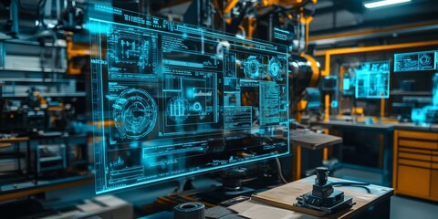 AR Training Module with Digital Diagrams Overlayed on Workbench for Technical Task Instructions AR Training Module with Digital Diagrams Overplayed on Workbench for Technical Task Instructions