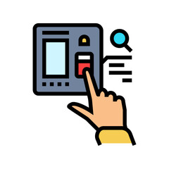 access control biometric color icon vector. access control biometric sign. isolated symbol illustration