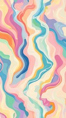 Graceful pastel swirls intertwine to form wavy lines, creating a vibrant abstract background full of energy and motion. Trendy, elegant, and playful, perfect for bright projects
