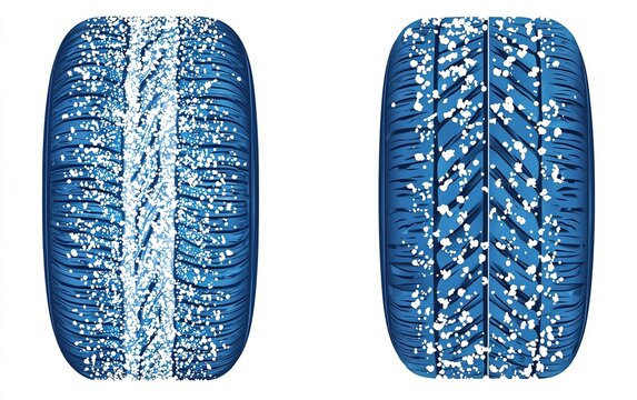 Understanding tire traction and performance through detailed design of wet and dry tread patterns