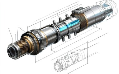 Detailed technical illustration of a precision-engineered automotive component showing mechanical design and functionality