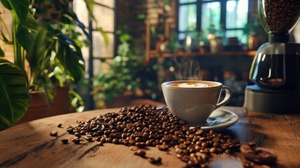 Coffe concept with coffee beans