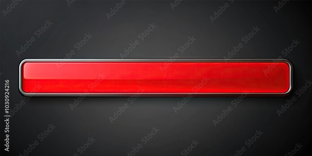 Wall mural high angle view of red loading bar on black background